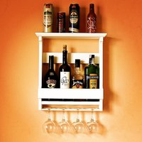 Rustikaler Whisky Flaschenständer Mit Glashalter. Holzflaschen Regal Mini Bar. Hängendes Weinregal Aus Holz. Wandbehänger Flaschenhalter. Barregal von BeaversCraft