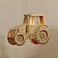 Traktor Holz Lampe, Kinderzimmer Deckenleuchte, Kinder Geburtstag Geschenk, Spielzimmer Dekor, Diy Montage Kit, Tisch Nachtlicht Holz, Wandleuchter von BeaversCraft