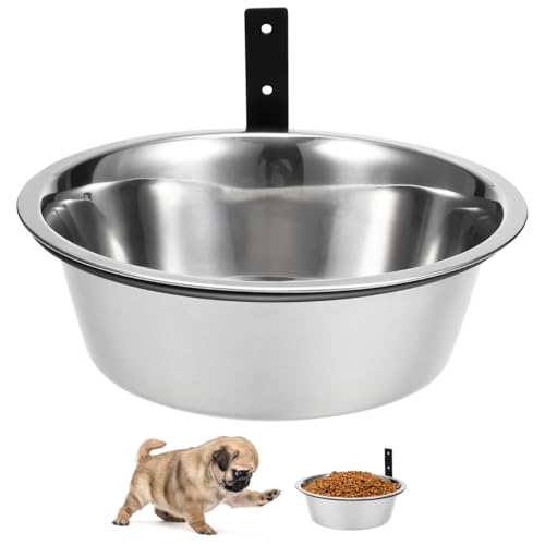 Beavorty 1 Satz An Der Wand Befestigter Erhöhter Hundenapf Wassernäpfe Für Hunde Zwinger Wassernapf Erhöhter Futterspender Für Haustiere Hängend Katzen- Und Hundebedarf Rostfreier Stahl von Beavorty