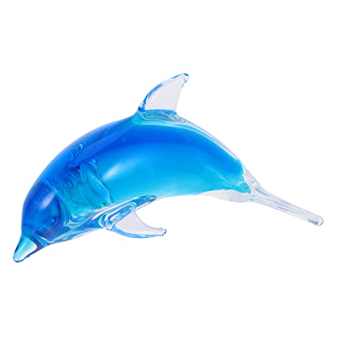 Glasornament 1 Stück Delphin Glas Ornament Dekorative Delphin Figur Nautischen Dekoration Delphin Skulptur Ornament Krippe Ornamente Für Kinder para Mesa De Delphin Craft von Beavorty