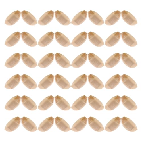 Beavorty 100 Stück Einweg Serviertabletts Bootform Holzschalen für Snacks Desserts Lösung für Partys und Catering von Beavorty