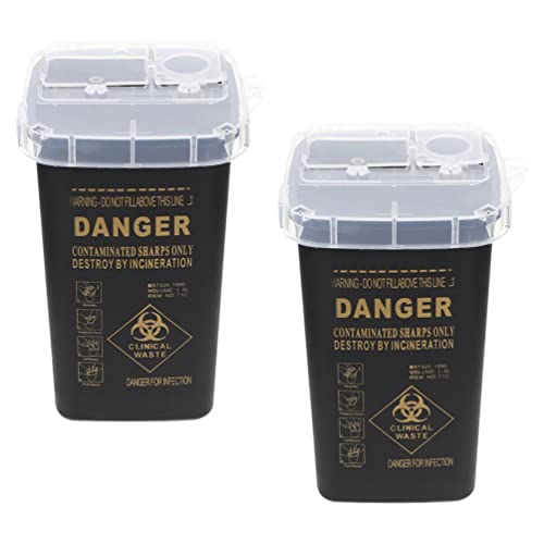 Beavorty 2 x Entsorgungskoffer Klingen Spenderkoffer Rasierklingen Entsorgungskoffer Friseurladen Aufbewahrung Bank Container Recycling Box für Zuhause Professional Salon Use von Beavorty