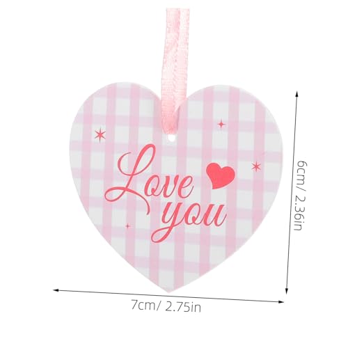 Beavorty 20 Stück Happy Valentinstag Grußkarte Herzförmige Karte Herzförmige Tags Valentinstag Grußkarte Hochzeit Hängeetiketten Süßigkeitentüten Weiß von Beavorty