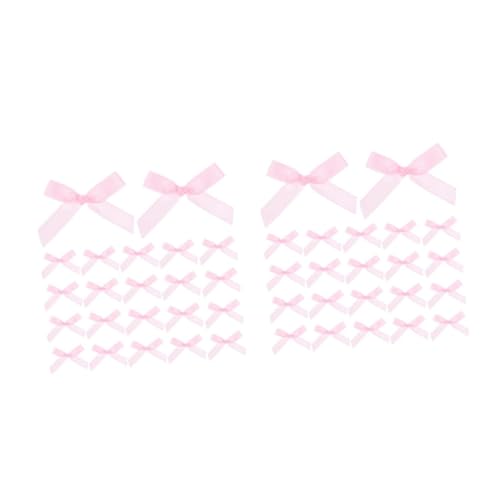 Beavorty 200 Stck. Mini Satin Schleifen Vorgebundene Kleine Stoffschleifen aus Polyester für DIY Basteln Geschenkverpackung Hochzeits und Partydekoration Vielseitige Schleifenverzierung von Beavorty