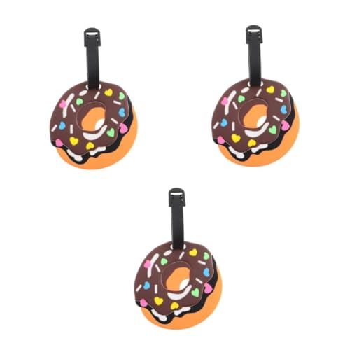 Beavorty 3 Stück Weiche Gepäckanhänger Donut Design Flexible und Langlebige Kofferanhänger für Reisen Kreative Cartoon Tags für Familie Vielseitige Identifikationstaschen für Urlaub und Beavorty 3 Stück Weiche Gepäckanhänger Donut Design Flexible und Langlebige Kofferanhänger für Reisen Kreative Cartoon Tags für Familie Vielseitige Identifikationstaschen für Urlaub und von Beavorty