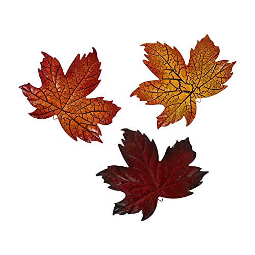 Beavorty 3st Ahorn-Garten-hängende Verzierung Ahornblätter Deokr Thanksgiving-Fake-ahorn Thanksgiving Herbstblatt Ahornblätter Aus Metall Künstliche Ahornblätter Eisen Halloween von Beavorty