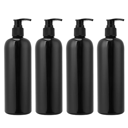 Beavorty 4 Stücke Leere Pumpflaschen 500ml Für Shampoo Und Duschgel Nachfüllbare Lotionflaschen Aus Kunststoff Für Badezimmer Und Reisen Auslaufsicher Mit Druckkopf Für Körperpflege von Beavorty