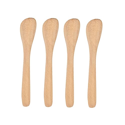 Beavorty 4 Stück Küchenversorgung für zu Hause alte Butter Buttermesser Sandwich-Cremestreuer Brot Butter Mini-Spatel mitesser creme bauholz bäckermesser Marmeladenmesser Brotmesser Hölzern von Beavorty