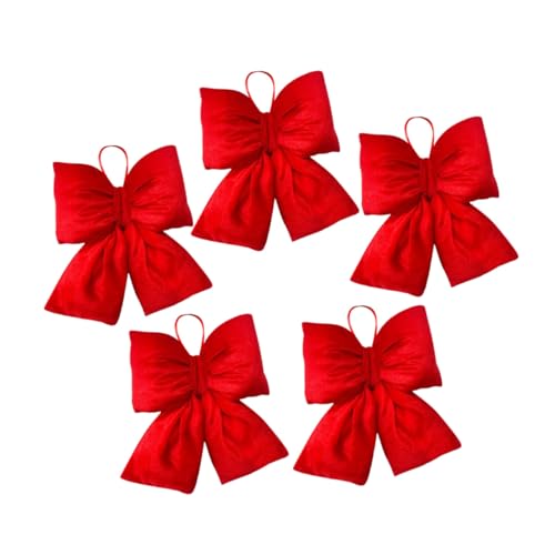 Beavorty 5 Stück Teiliges Rote Weihnachts Schleifen aus Strapazierfähigem Stoff Vielseitige Festliche Dekoration für Weihnachtskränze Baum Tür und Party Einfach Anzubringen Langlebig und Beavorty 5 Stück Teiliges Rote Weihnachts Schleifen aus Strapazierfähigem Stoff Vielseitige Festliche Dekoration für Weihnachtskränze Baum Tür und Party Einfach Anzubringen Langlebig und von Beavorty