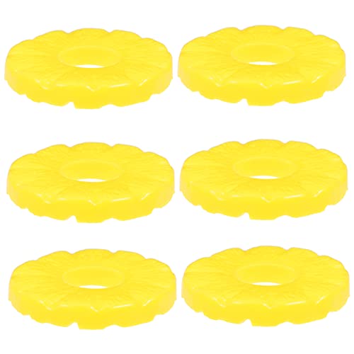 Beavorty 6st Simulation Ananasring Gefälschte Fruchtscheiben Pfirsichscheiben Gefälschte Ananas Falsches Obst Gefälschte Früchte Lebensechte Ananas Künstlich Plastik Gefälschtes Essen Mango von Beavorty