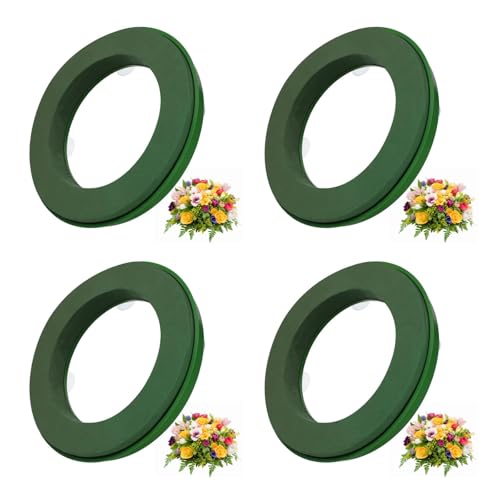 Beavorty Blumenschaumring Mit Saugnapf: 11-Block-Schlammring Für Künstliche Blumenarrangements – Runder Halter Aus Nassem Blumenschaum Für Floristen Hochzeitsdekoration von Beavorty
