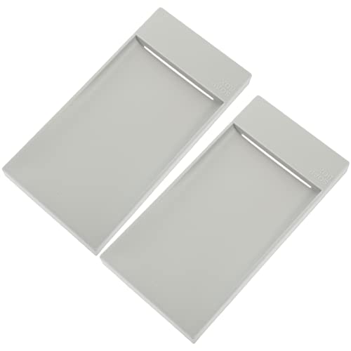 Beavorty 2 Stück Badezimmer Seifenschale Seifenhalter Seifenschoner Ablaufwannen Arbeitsplatte Seifenhalter Seifenbehälter für Waschbecken Badezimmer Arbeitsplatte Grau Bad von Beavorty