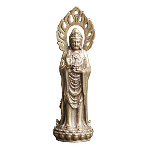 Beavorty Vintage Buddha Licht Avalokitesvara Guanyin-Buddha-Statue Quan-göttin Guan Figur Göttin Der Barmherzigkeit Figuren Quan G?ttin Statue Guan-Figur Büro Hindu Tempel Messing Draussen von Beavorty