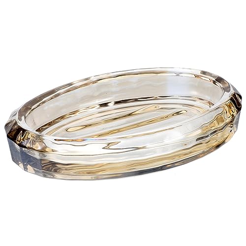 Beavorty Selbstentleerender Seifenteller Seifenbehälter Seifenplatte Seifenschale Für Die Seifenspartrockner Duschseifenschale Selbstentleerende Seifenschale Oval Glas Abflussrohr Reisen von Beavorty