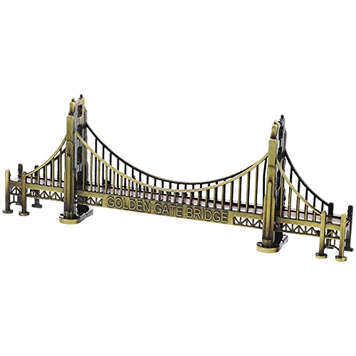 Beavorty Golden Gate Bridge Modell 3D Metall Architektur Ornament Welt Wahrzeichen Gebäude Tourist Souvenir Geschenke für Bücherregal Desktop Dekoration von Beavorty