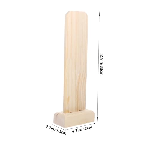 Beavorty Holz Memorial Tablet mit Schlichtem Design Vielseitiges Tempel Zubehör Einfach Montierbares Kleines Holztablett für Religiöse Zeremonien und Gedenkanlässe Natürliche Holzfarbe von Beavorty