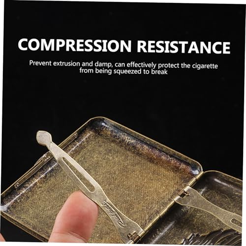 Beavorty Retro Metall Zigarettenetui mit Piratendesign Kapazität Robustes Kompaktes Zigarettenaufbewahrungsbehälter und Druckfest für Outdoor und Alltag von Beavorty