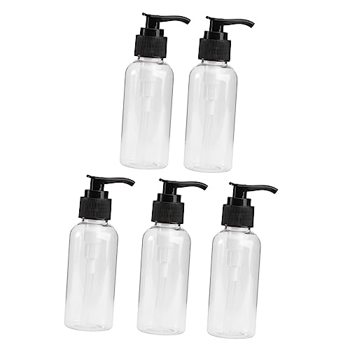 Beavorty Spender 5 Stück Flüssigkeitsbehälter Reise-Flüssigkeitsbehälter Kunststoff-Sprühflaschen Kunststoff-Seifenflasche Auslaufsicherer Handseifenspender Shampoo-Pumpenbehälter Spender von Beavorty