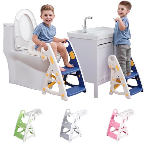 Töpfchentraining WC-Sitz mit Leiter, 2-in-1 Töpfchentraining-Toilette für Jungen und Mädchen, verwendet als Kleinkind-Töpfchensitz und Kinder-Tritthocker, dreieckige Struktur, Baby-Töpfchensessel mit Töpfchentraining WC-Sitz mit Leiter, 2-in-1 Töpfchentraining-Toilette für Jungen und Mädchen, verwendet als Kleinkind-Töpfchensitz und Kinder-Tritthocker, dreieckige Struktur, Baby-Töpfchensessel mit von Beavtaens