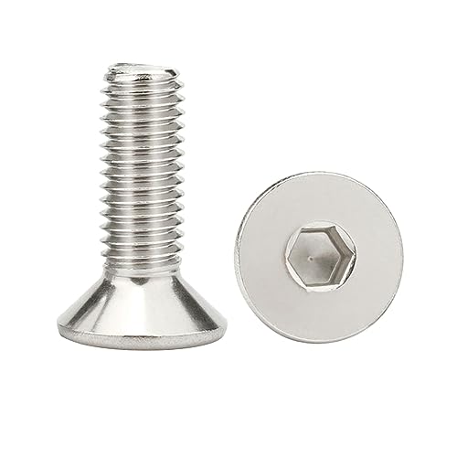 1–50 Stück M1,6/M2/M2,5/M3/M4/M5/M6/M8 Edelstahl-Innensechskant-Senkkopfschrauben, Länge 3–100mm, M8x14mm(5pcs) von BebeXi