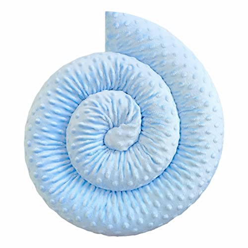 Bebeloo Bettschlange Bettkissen Seitenschläferkissen Nackenrolle Schlafkissen Kuschelschlange Stillkissen Zierkissen Zugluftstopper Body Pillow Minky Oeko-TEX (Hellblau, 180 cm) von Bebeloo