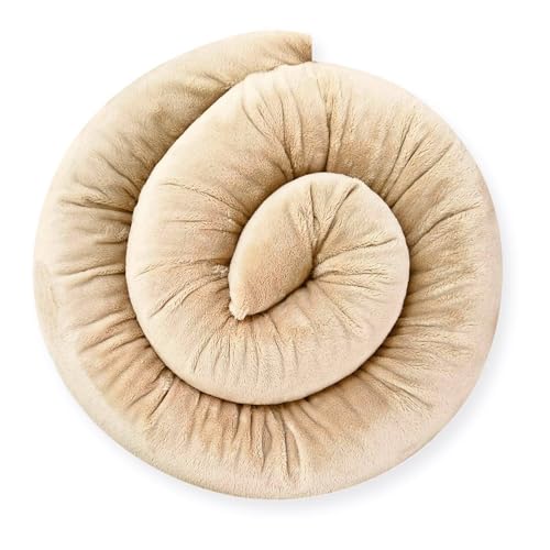 Bebeloo Bettschlange Bettrolle Bettkissen Seitenschläferkissen Stillkissen Kuschelkissen Bettumrandung Zugluftstopper(Beige, 300 cm) von Bebeloo