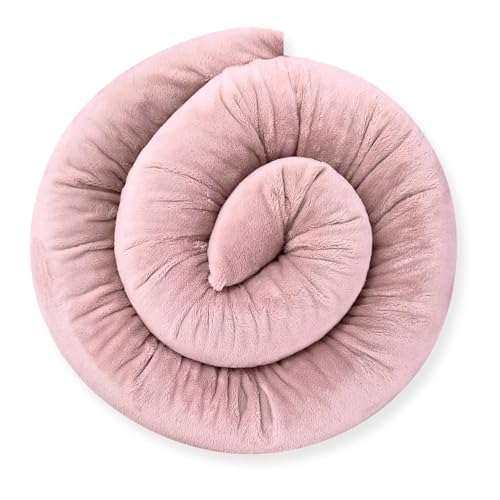 Bebeloo Seitenschläferkissen Körperkissen Pregnancy Pillow Bettkissen Bettschlange Nackenrolle Schlafkissen Stillkissen Bettumrandung Zugluftstopper (Pastellrosa, 140 cm) von Bebeloo