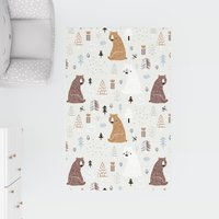 Bär Teppiche, Kinderzimmer Teppiche Für Kinder, Passende Babyzimmer Baby Mädchen, Junge, Tier Teppich von Bebemotto