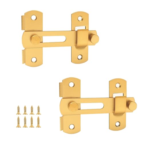 Bebochoi 2 Stück Edelstahl Flip Latch Tor Verschlüsse, Edelstahl Türriegel mit Schrauben, Riegel Sicherheit Türschloss, für Tür Fenster Möbel Badezimmer Schiebetürschloss von Bebochoi