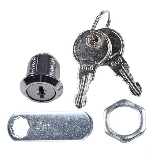2 Schlüssel 16mm/20mm/25mm/30mm Durchmesser Metalllegierung Zylinderschloss für Holz Metall Glas Türen Bebykilemi Nockenschloss für Schrank Schublade Spind Schrank mit Briefkasten (16mm) von Bebykilemi