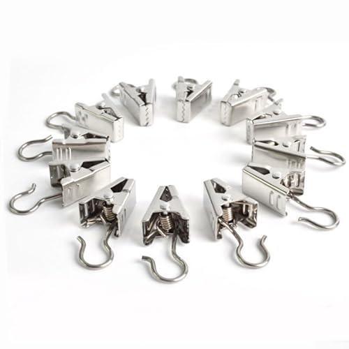 20 Stück Metall-Vorhang-Clips mit Haken zum einfachen Aufhängen und Präsentieren von Lösungen 20 Stück Metall-Vorhang-Clips mit Haken zum einfachen Aufhängen und Präsentieren von Lösungen von Bebykilemi