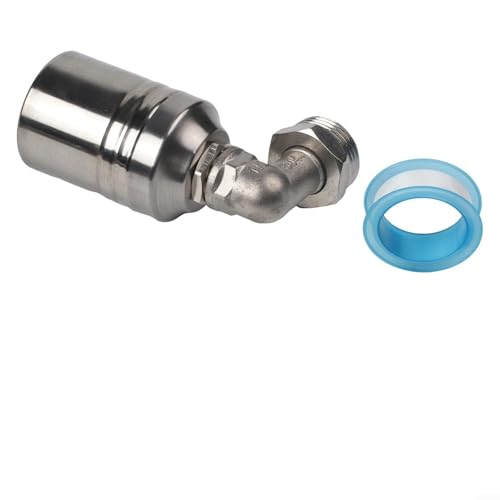 304 Edelstahl Automatischer Schwimmer-Kugelhahn zur Wasserstandskontrolle, rostbeständiges Absperrventil für Tanks, Pools, Solaranlagen und Wassertröge, (2,5 cm) von Bebykilemi