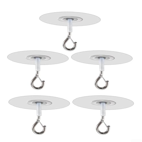 5 Stück Metall Wandhaken mit Sicherheitsschloss ohne Bohren zum Aufhängen von Pflanzen Lichtern Weihnachtsdekorationen 5 Stück von Bebykilemi