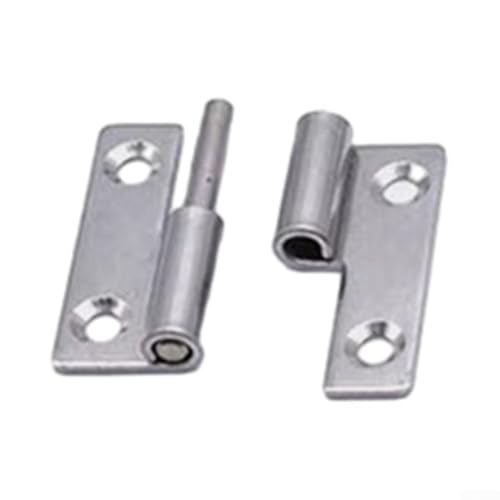 Abnehmbares Edelstahlscharnier mit Gleitgelenk und Abhebfunktion für Schranktüren und Kleiderschränke, widerstandsfähiges Material (10,2 cm links) von Bebykilemi