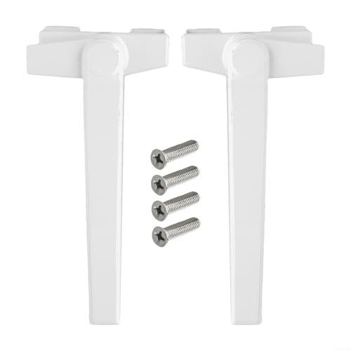 Aluminium-Legierung für Fenstergriff-Ersatz-Set, 2 Stück, externe Drückergriffe rechts und links, mit Verriegelungsmechanismus, kompatibel mit Fenstern und Schieben (weiß) von Bebykilemi