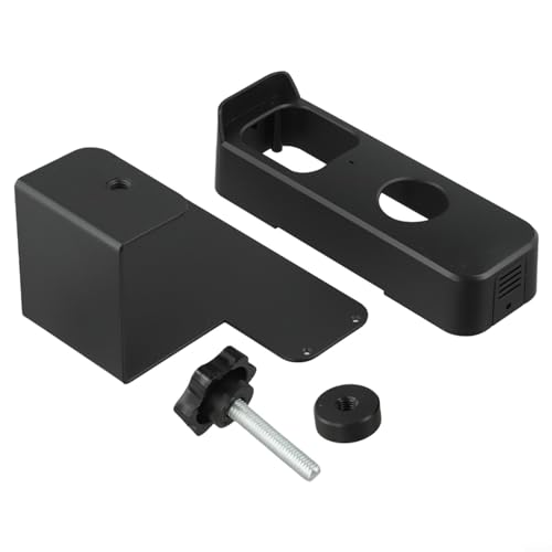 Anti-Diebstahl Türklingel Halterung Ohne Bohren Kamera Türklingel Halter für Video Türklingel Kameras ABS Gehäuse Metall Türklammer Halterung Wetterfest Verstellbar Schwarz von Bebykilemi