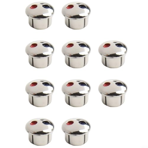 Bebykilemi 10 x Schild mit heißem und kaltem Wasser, rote und blaue Etiketten, Dekoration (Silber) von Bebykilemi