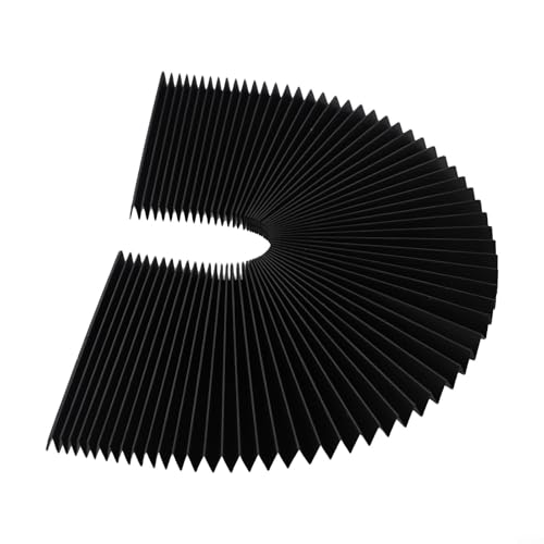 Bebykilemi CNC-Maschinenschutz-Staubtuch, Maschinen-Akkordeon-Staubschutz, wasserdicht, ölabweisend, für CNC-Bearbeitungszentrum, Faltbreite 15 mm, Dehnungslänge 1,5 m (135 mm) von Bebykilemi