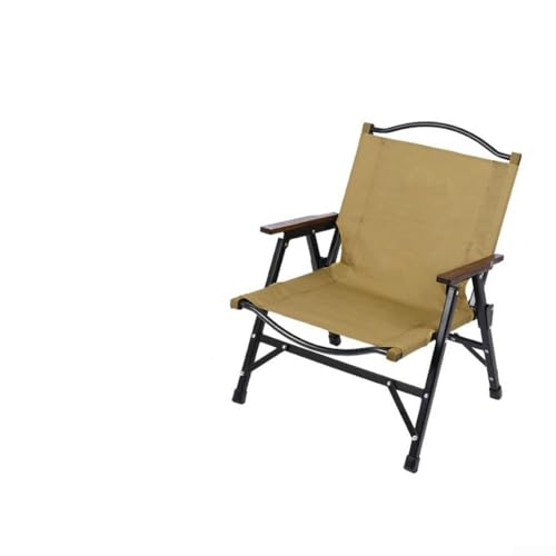Bebykilemi Camping-Klappstuhl mit Armlehnen aus Eichenholz, abnehmbarer Strandsitz, 105 Grad, Rückenlehnenstütze, doppellagiges Oxford-Gewebe (Sand) von Bebykilemi