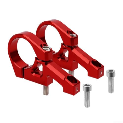 Bebykilemi Direct Mount Fahrradvorbau, für DH Mountainbike Dual Crown Gabel 31,8 mm Lenkerklemme, eloxiertes Aluminium, 80 mm MTB-Vorbau (rot) von Bebykilemi