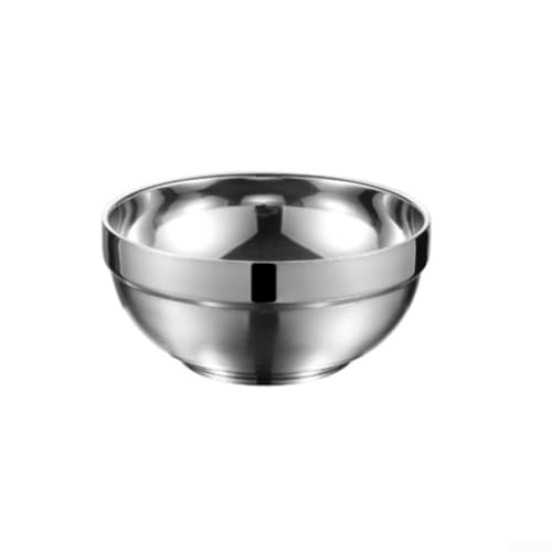 Bebykilemi Doppelschichtiges Edelstahl-Rührschüssel-Set, Küchen-Servierschalen, tiefe Salat-, Reis-Nudelbehälter mit Isolierung, für Zuhause, Restaurant (14 cm) von Bebykilemi