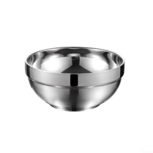 Bebykilemi Doppelschichtiges Edelstahl-Rührschüssel-Set, Küchen-Servierschalen, tiefe Salat-, Reis-Nudelbehälter mit Isolierung, für Zuhause, Restaurant (15 cm) von Bebykilemi