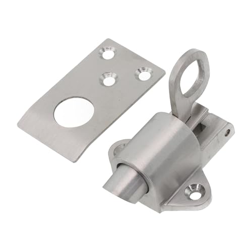 Bebykilemi Edelstahl-Federriegel, selbstschließender automatischer Türriegel, Diebstahlsicherung, Hardware für Türen und Schiebefenster (rund (nach unten)) von Bebykilemi