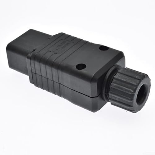 Bebykilemi IEC320 C19/C20 Stromanschluss, 16 A, 250 VAC, robuster 3-poliger Steckdosenadapter für PDU USV, Serverausrüstung, professioneller Stromverteileranschluss, schwarz (IEC320-C19) von Bebykilemi