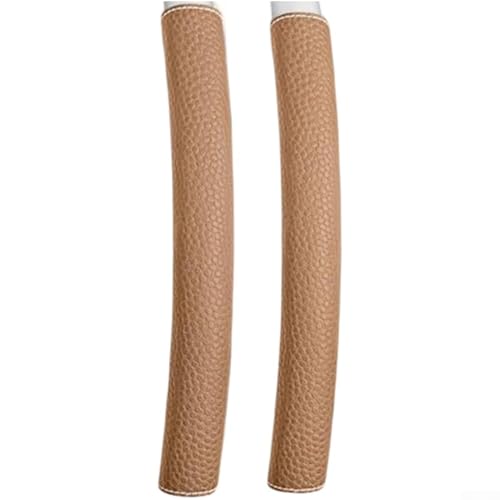 Bebykilemi Kühlschrank-Türgriff-Abdeckungen für Kühlschrank, Backofen, Geschirrspüler, Küchengeräte, PU-Material, einfache Installation, waschbar, Schwarz, Braun, Grau, 2 (Hellbraun) von Bebykilemi