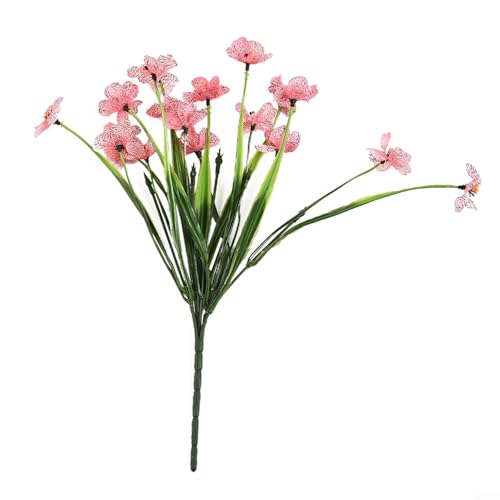 Bebykilemi Künstliche Blumen für den Innen- und Außenbereich, 31 cm, Seidenblumenstiele, Garten, Veranda, Zaun, Heimdekoration, für Hochzeit, Geburtstag, Party (Rosa) von Bebykilemi