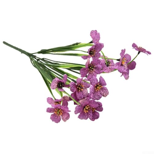 Bebykilemi Künstliche Blumen für den Innen- und Außenbereich, 31 cm, Seidenblumenstiele, Garten, Veranda, Zaun, Heimdekoration, für Hochzeit, Geburtstag, Party (lila) von Bebykilemi