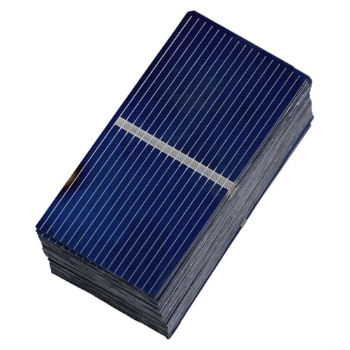 Bebykilemi Mini-Solarzellen, 0,5 V, 400 mA, polykristallines Silikon, 52 x 26 mm, DIY-Solarzellen-Set für Modelle, Spielzeug, Lichterkette, hocheffiziente Umwandlung, 100 Stück von Bebykilemi
