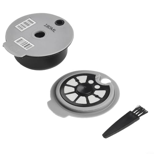 Bebykilemi Nachfüllbares Filter-Set für Kaffeekapseln, mit 60 ml, 180 ml Silikondeckel, kompatibel mit Tassimo-Kaffeemaschine (B) von Bebykilemi