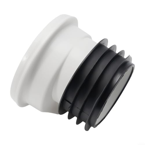 Bebykilemi PVC WC-Abflussrohr, WC-Wannenanschluss, exzentrischer WC-Auslassadapter mit Gummidichtung, kompatibler WC-Ablaufverbinder und Abwasseranschluss, kompatibel mit Badezimmern, (B) von Bebykilemi